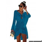 Baonmy Womens Bikini Cover Up Crochet Beach Dress Swimwear Blue02 B07NSMWKDT